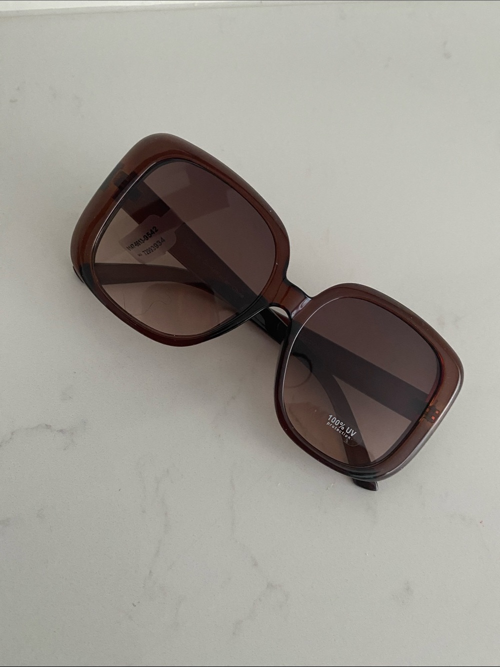 Women’s Brown Oversized Square Sunglasses - Unknown Brand